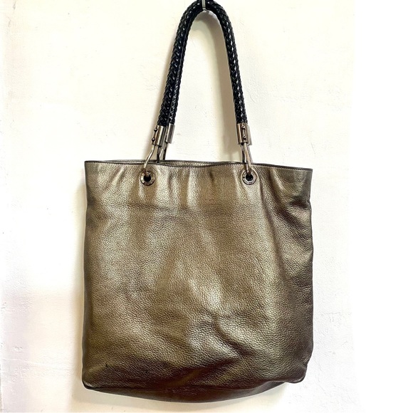 Michael Kors Collection Skorpios Gold Shopper Work Laptop Tote bag - Picture 4 of 10